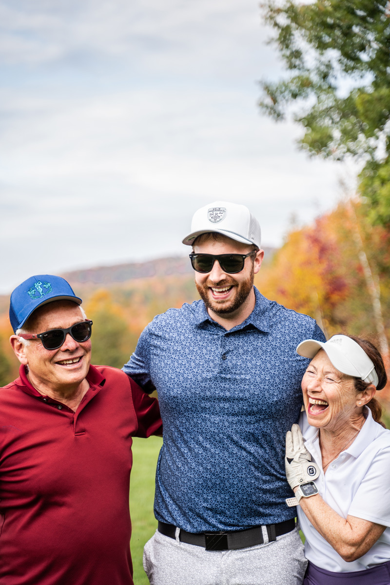 golfers laughing and enjoying themselves